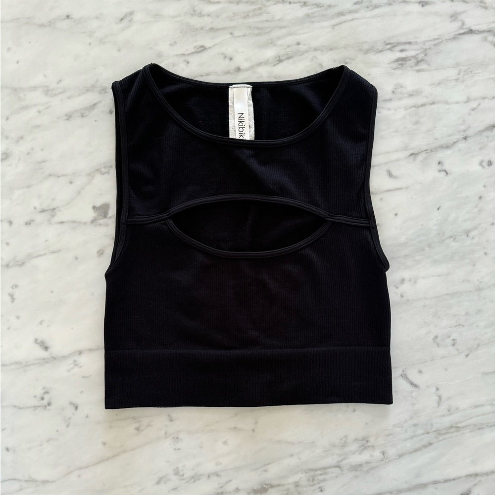 Nikibiki Ribbed Cutout Bra Top